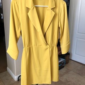 Yellow blouse romper